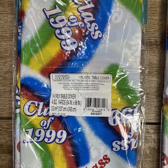 Class of 1999 PLASTIC TABLE COVER Tablecloth Birthday Party Decoration - Picture 3 of 4